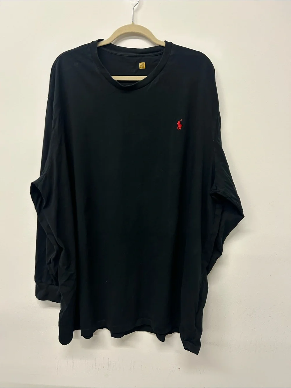 Polo by Ralph Lauren Black Long-Sleeve Crew with Red Pony